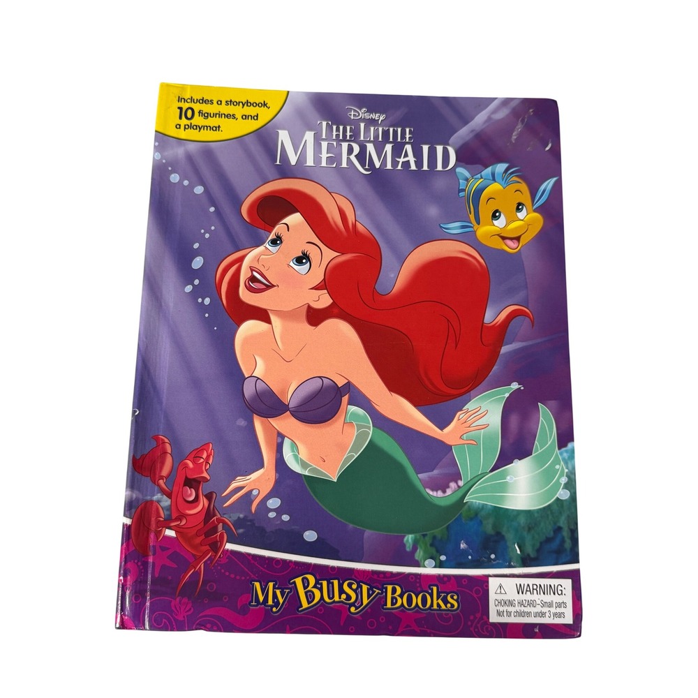 Disney The Little Mermaid My Busy Books‎ Storybook 10 Figurines Playmat  2023